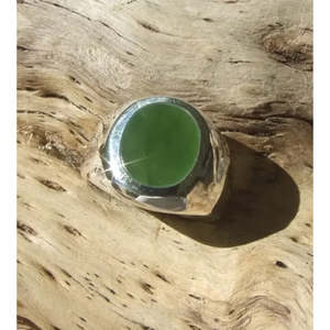 Rings: Pounamu & Silver "Big Man's" Signet Ring