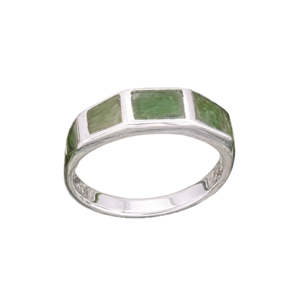 Rings: Pounamu & Silver "Three Brothers" Ring