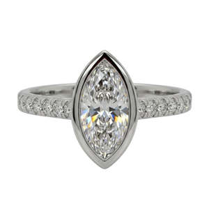 White Gold Marquise Diamond Ring