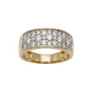 Gold and Diamond Statement Ring