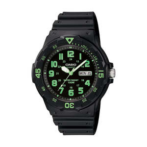 Kids Watches: Casio Analogue Watch - Black & Green