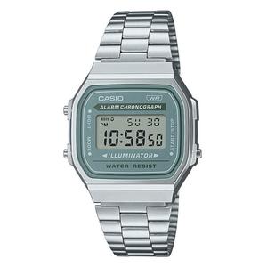 Stainless Steel vintage Casio Digital Tranquil Green Dial Watch