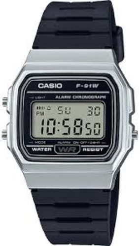Kids Watches: Casio vintage Silver and Black Digital Watch