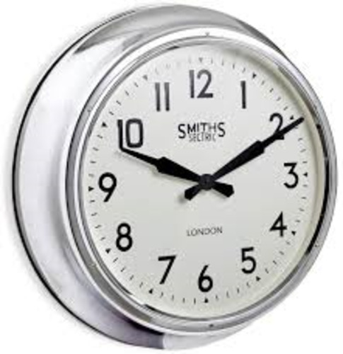 Smiths Sectric Chrome Retro Wall Clock