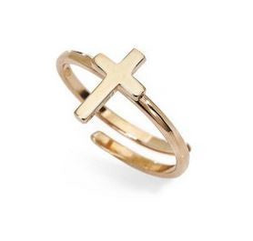 Jewellery 1: Adjustable Cross Ring Rose