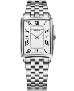 Raymond Weil Toccata Men's Classic Rectangular Stainless Steel Watch, 37 x 29 mm