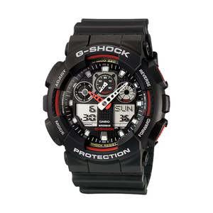 Casio G Shock Watch - Black & Red GA-100