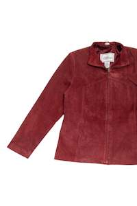 Jackets: #240 Red Genuine Leather Jacket | c. 156 | size 10