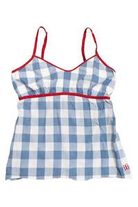 #138 DC plaid red/blue cami | c. 160 | size 8/10