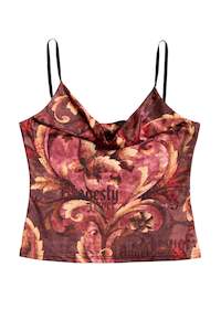 #18 Sepia cow-neck graphic tank | c. 165 | size 10