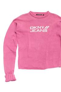 #140 DKNY pink cotton jumper | c. 161 | size 10