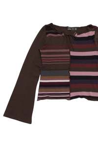 Jumpers: Zara Long Sleeve Top Brown | c. 167 | Size 8