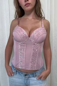 Frontpage: #11 Bustier Corset Top Pink | c. 172 | Size 6/8