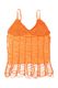 #12 Baolijia Beaded Crochet Camisole Top Orange | c. 172 | Size 10