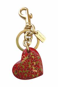 #9 Coach Accessory Keychain / Bag Charm Red | c. 170