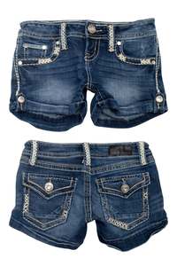 Bottoms: #93 Scorpio Denim Shorts Blue | c. 172 | Size 4/6