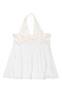 #109 Seductive Wear By Cinema Etoile Lace Halter Babydoll Slip White | c. 171 | Size 12