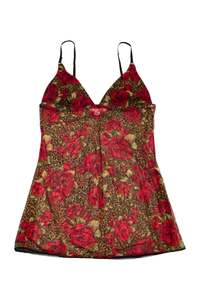 #108 Victoria’s Secret Mesh Floral Slip Babydoll Red | c. 171 | Size 12