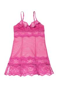 #111 Lace Mesh Chemise Pink | c. 171 | Size 10 & 12