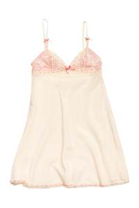 #121 Elle Macpherson Intimates Lace-trim Satin Babydoll Slip Beige | c. 171 | Size 8
