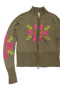 Jumpers: Neve Designs Zip-up Sweater Green | c. 168 | Size 12