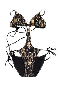 Swimwear: Donna Monokini Swimsuit Gold | c. 168 | Size 8