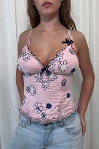 #28 Lormar Cami Top / Lingerie Camisole Pink | c. 172 | Size 8