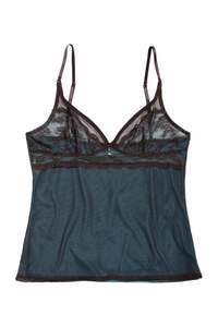 #83 Lace Mesh Camisole Green | c. 171 | Size 10