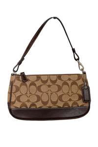 #187 Coach Demi Canvas Bag Brown | c. 172