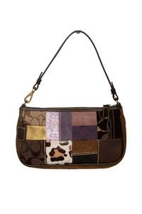 #191 Leather Coach Demi Bag Brown | c. 172