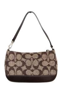 Bags: #247 Coach Shoulder Baguette Bag Brown | c. 172