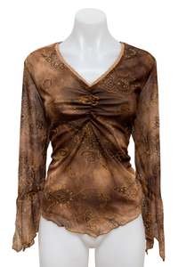 #34 Kate Landry Top Brown | c. 186 | Size 10/12
