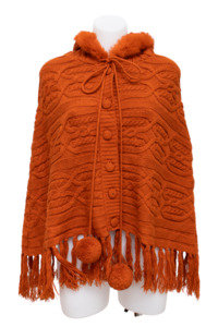 Jackets: #142 Zoology Poncho Top Orange | c. 194 | Size 8/10