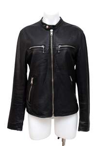 Jackets: #109 Replay Leather Jacket Black | c. 197 | Size 8