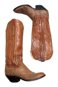 Shoes: #196 Cowboy Boots Brown | c. 203 | Size 6