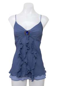 Tops: #026 Silk Classiques Entier Cami Blue | c. 208 | Size 12