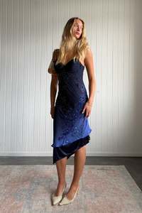 #166 *RARE* Sue Wong Gown Blue | c. 208 | Size 8