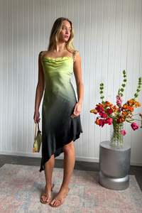 #167 Cache Silk Gown Green | c. 208 | Size 6/8