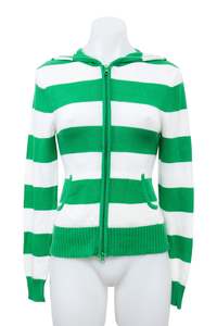 Jumpers: #092 Wet Seal Zip-Up Jumper Green | c. 207 | Size 8