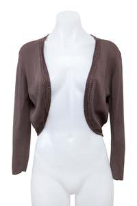 #109 Un Deux Trois 23 Cardigan Top Brown | c. 207 | Size 10