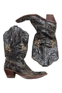 #166 corral vintage Boots Black | c. 201 | Size AU 9
