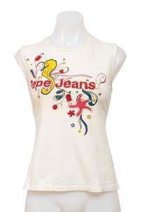 Baby Tees: #071 Pepe Jeans T-shirt White | c. 208 | Size 12