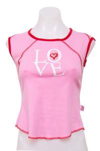 Baby Tees: #074 Deadstock Top Girl T-shirt Pink | c. 208 | Size 10