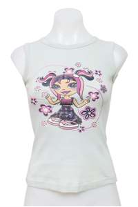 #080 Jennyfer Tank Top White | c. 208 | Size 8