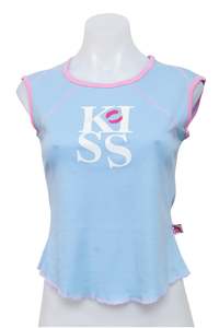 #081 Deadstock Top Girl T-shirt Blue | c. 208 | Size 10/12