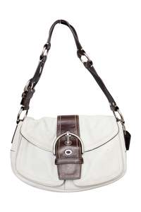 Bags: #168 Coach Flat Soho Bag White | c. 206