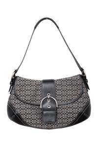 #169 Coach Flat Soho Bag Black | c. 206