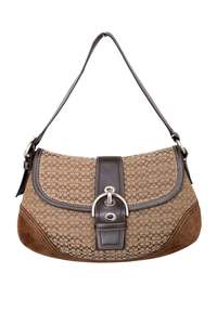 #170 Coach Flat Soho Bag Brown | c. 206