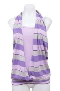 Sporty: #017 Melt Halter Top Purple | c. 207 | Size 8