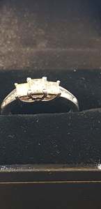 Products: 14ct White Gold 3 stone Bridal Ring